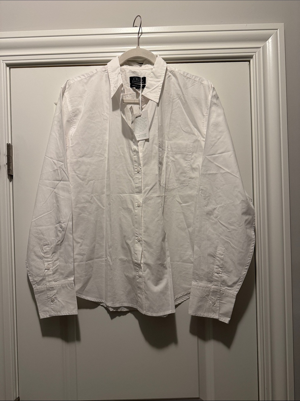 NWT J. Crew Women’s Size 14 White Button-Down Dress Shirt